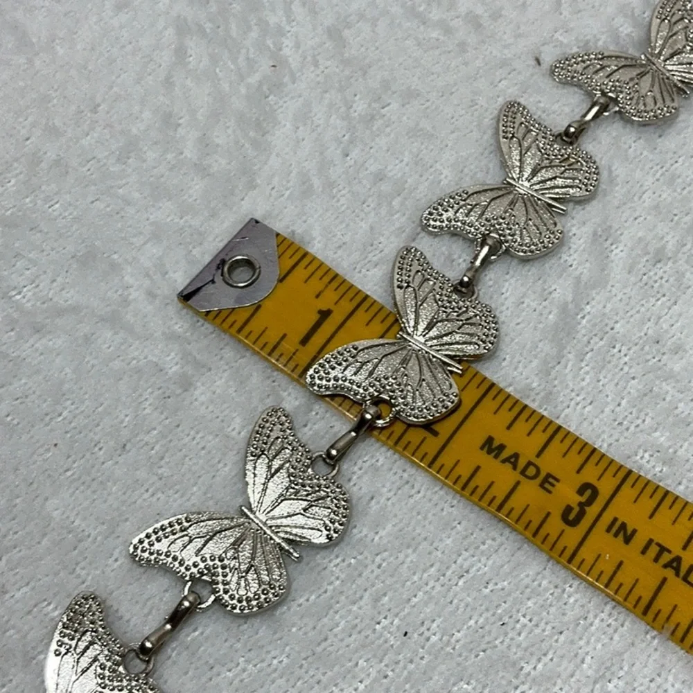 Elegant Silver Butterfly Concho Belt